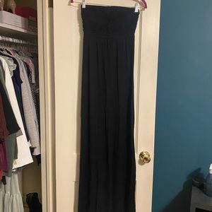 Black stretchy maxi dress